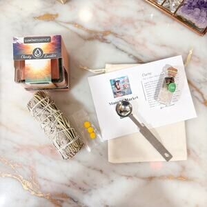 Clarity Ritual Kit DIY Spell Jar Sage Palo Santo Candle